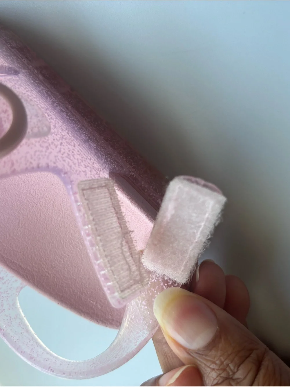 Kids Pink Glitter Jelly Sandals